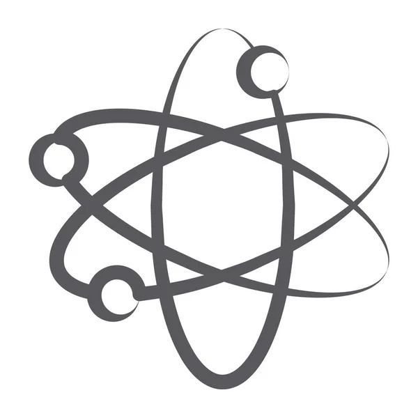 Atom Věda Styl Ikony Molekulární Síť — Stockový vektor