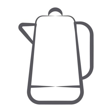 Elektrik ısıtıcısının karalama tasarımı simgesi, mutfak gereçleri vektörü  