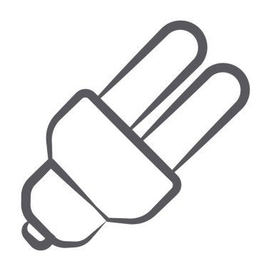 Enerji tasarrufu ampul simgesi, kurşun ampulün karalama tasarımı 