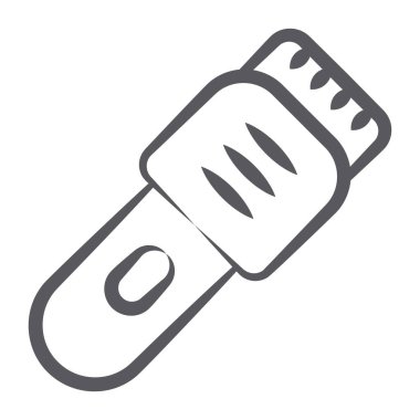 Elektrikli tıraş makinesi, modern karalama stilinde tıraş jileti tasarımı. 