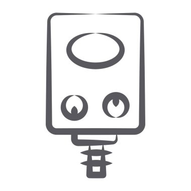 El çizimi biçiminde anlık gayzerin simge tasarımı 