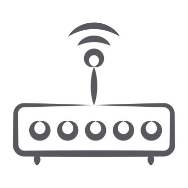 Wifi sinyalli Wifi yönlendirici, İnternet aygıtının popüler simgesi 