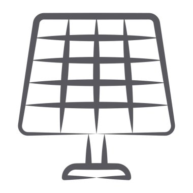 Güneş paneli simgesinin düzenlenebilir el çizimi biçimi