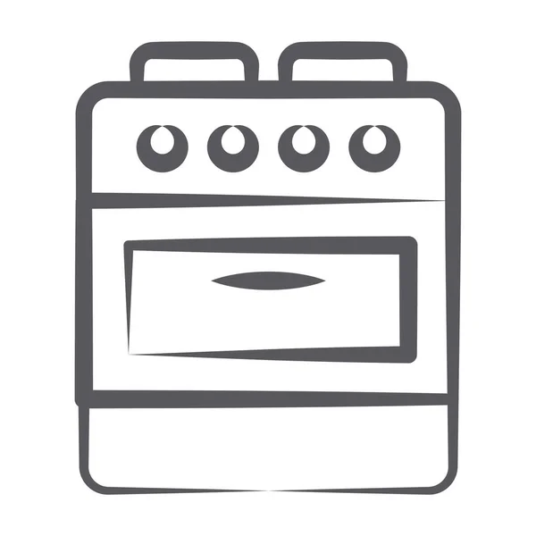 Icône Cuisinière Cuisinière Gaz Pour Cuisson Des Aliments — Image vectorielle