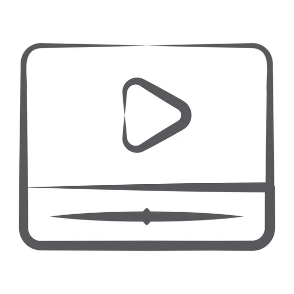 Icon Design Von Video Streaming Editierbarem Stil — Stockvektor