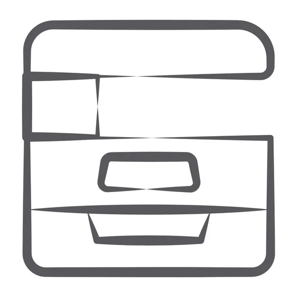 Icono Diseño Fotocopiadora Estilo Doodle — Vector de stock