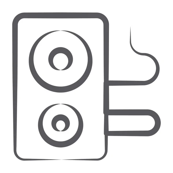 Lautsprechervektorstil Doodle Symbol — Stockvektor