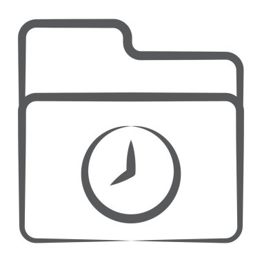 Satır simgesinde zaman dizinini gösteren bir dizindeki saat