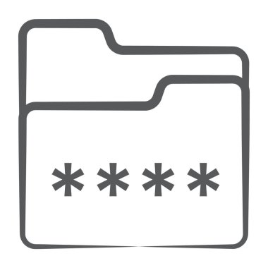 Satır simgesi dizaynında dizin parolası