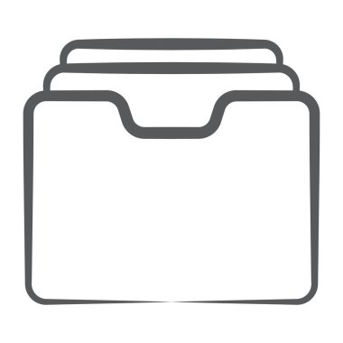 Bir klasörün satır simgesi, moda fırça darbesi biçimi