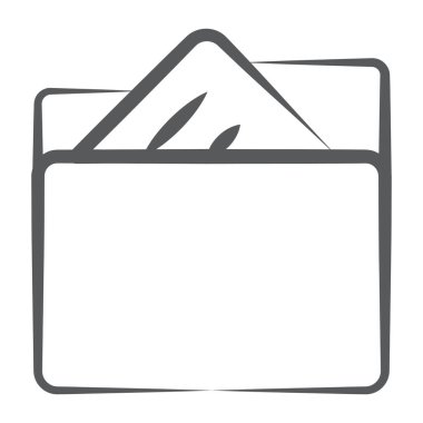 Fırça darbesiyle dosya depolama tasarımı, simge vektörü