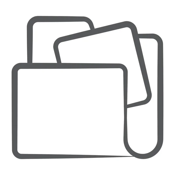 Lecteur Stockage Fichiers Icône Coup Pinceau Dossier Documents — Image vectorielle