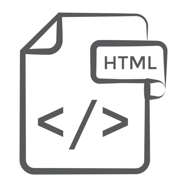 Ein Icon Design Der Html Datei Pinselstreichvektor — Stockvektor