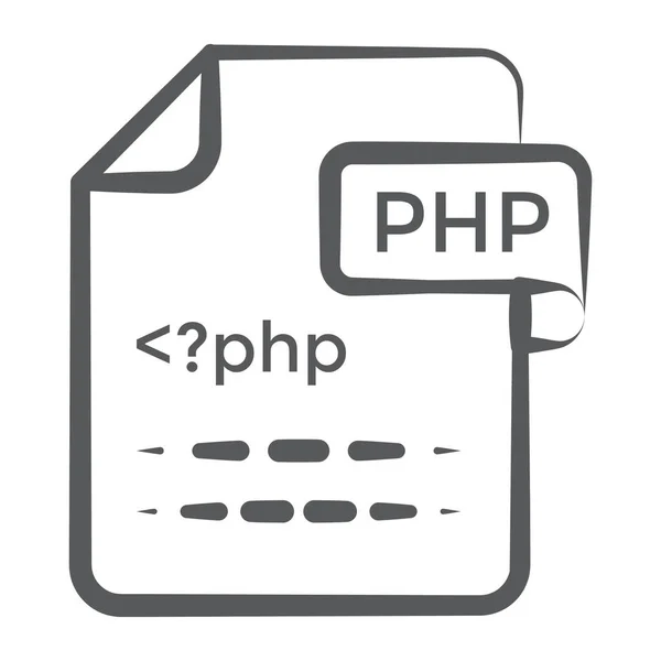 プログラミングファイルベクトル 編集可能なスタイルのPhpファイル — ストックベクタ