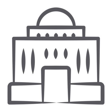 Modern doğrusal biçimde cami simgesi, mezar oluşturma