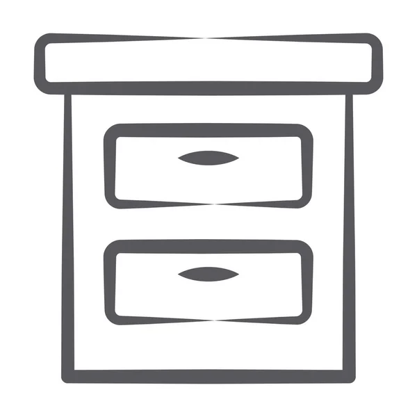 Schublade Zur Aufbewahrung Wesentlicher Gegenstände Caddy Box — Stockvektor