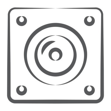 Düzenlenebilir biçimdeki elektronik woofer, doğrusal simge tasarımı 