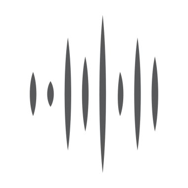 Titreşen müzik dalgaları çizgi simgesi