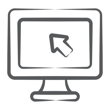 İmleci ekranda gösteren simge, tıklama satırı tasarımı