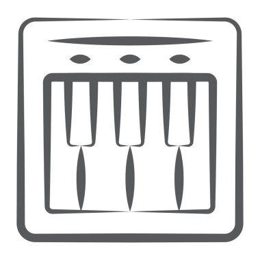 Piyano klavyesi, satır simgesi tasarımı