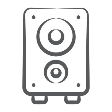 Ses fonksiyonları için çıktı donanımı aygıtı, hoparlör fırça vuruş simgesi