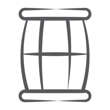 Satır simgesinde davul gibi bir varil, fırça darbesi 