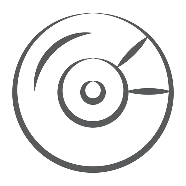 Een Compact Disc Storage Line Icoon — Stockvector