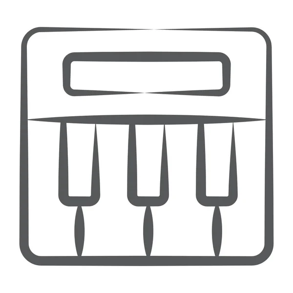 Musiktangentbord Som Betecknar Piano Linje Ikon — Stock vektor