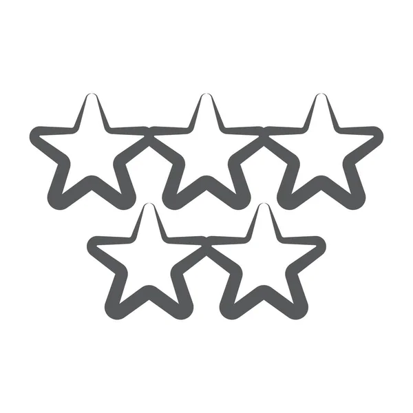 Ícone Classificação Cinco Estrelas Projetado Com Pincel — Vetor de Stock