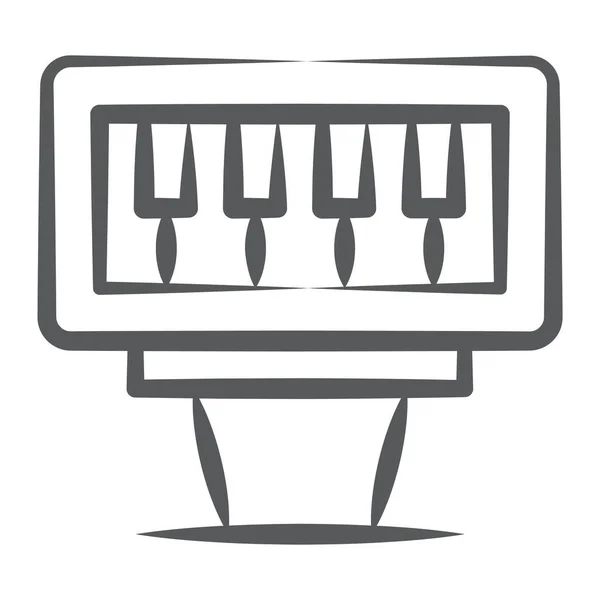 Бесплатный Инструмент Чтения Мелодии Известной Орган Насоса Иконка Линейке — стоковый вектор