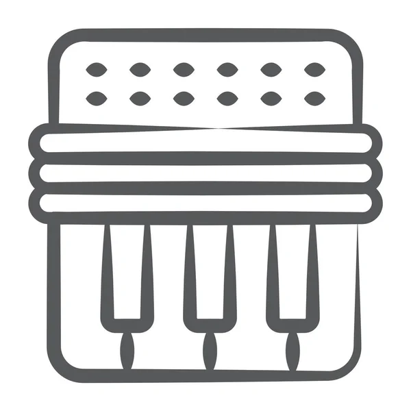 Keyboard Synthesizer Instrument Lijn Pictogram — Stockvector