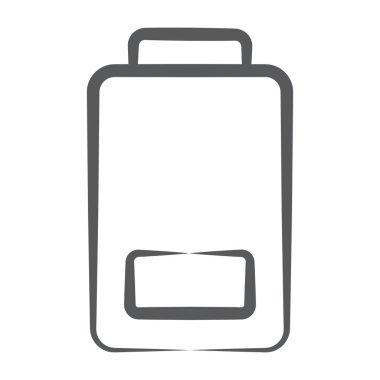 Mobil şarj edilebilir pil simgesi, düşük pil durum vektörü 