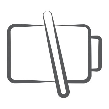 Pil Simgesi olmayan son moda doğrusal vektör tasarımı.