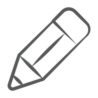 Kalemin fırça darbesi simgesi, yazma ekipmanı 