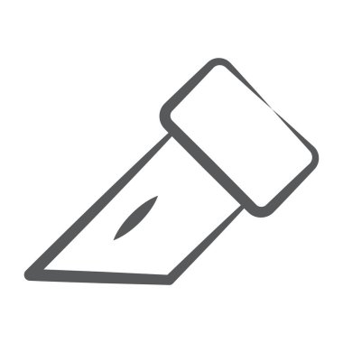 Satır vektöründe kesme aracı simgesi