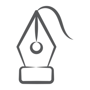 Satır tasarımında kalem aracı simgesi, grafik tasarım aracı