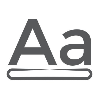 Yazı tipi aracı simgesinin düzenlenebilir vektör biçimi