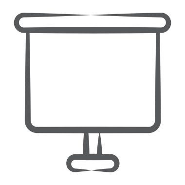 Çokluortam sunum ekranı, projektör ekranının satır simgesi 