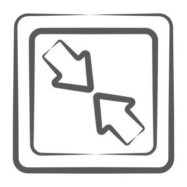 Satır biçiminde ekran küçültme aracı simgesi 