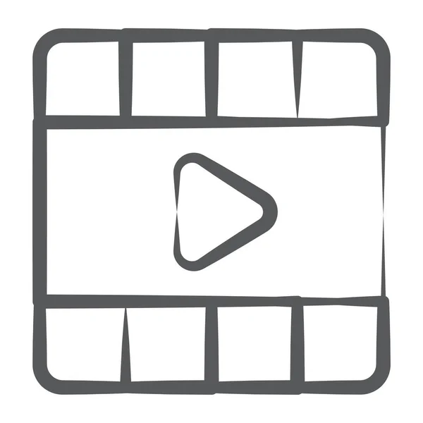 Style Vectoriel Modifiable Icône Bobine Vidéo — Image vectorielle