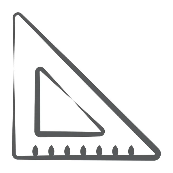 Трехслойная Линейка Сечения Известная Значок Треугольной Шкалы — стоковый вектор