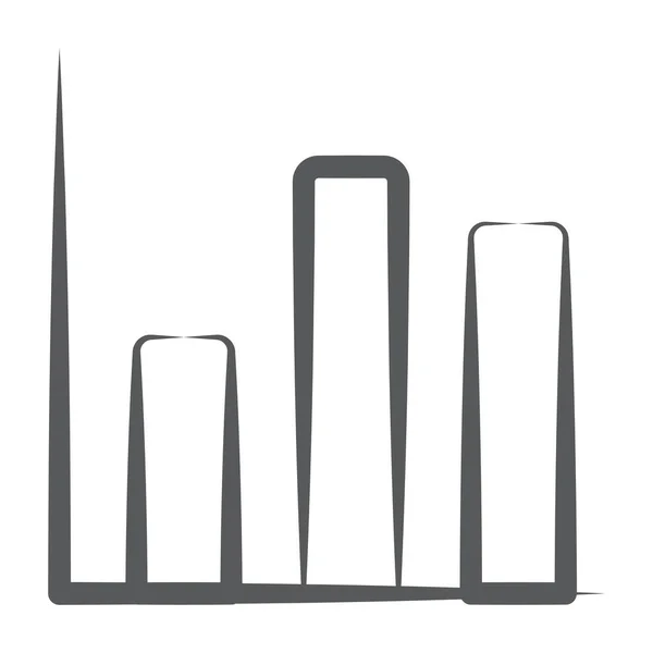 Icona Del Concetto Analisi Dei Dati Stile Linea Del Grafico — Vettoriale Stock