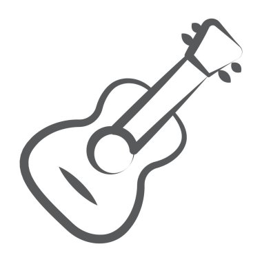 Gitar simgesi tasarımı, elektrik amplifikatörünün düzenlenebilir biçiminde vektörü