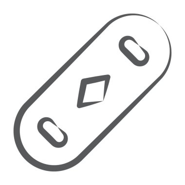 Satır vektör tasarımında kaykay simgesi.