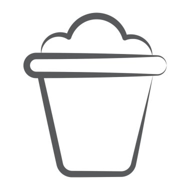 Çamur tenceresi vektörünün simge tasarımı 