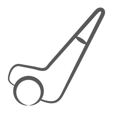 Golf vuruş simgesi çizgi tasarımı, golf turnuvası konsepti 