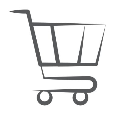 Alışveriş arabası simgesinin satır tasarımı