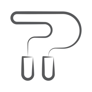 Satır tasarımında ip atlama simgesi.