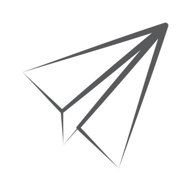 Kağıt uçak taşıyıcısı, el işi simgesi konsepti 