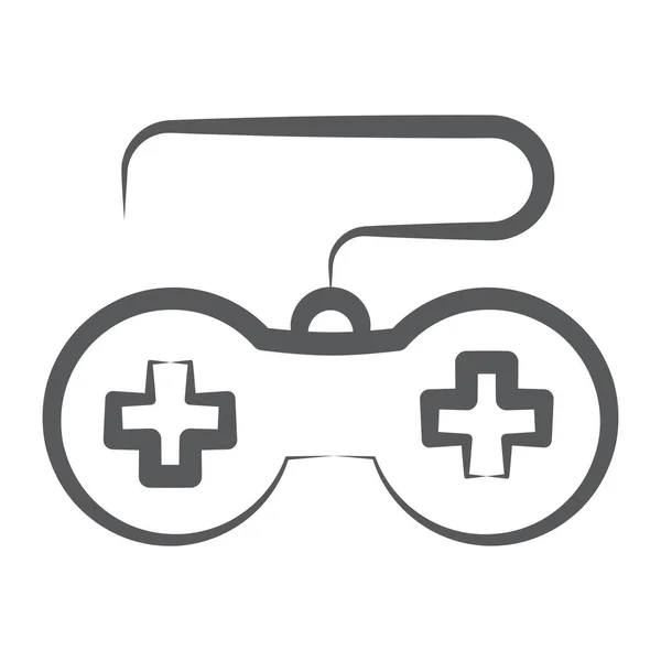 Gamepad Symbol Liniendesign Spielkonsole — Stockvektor